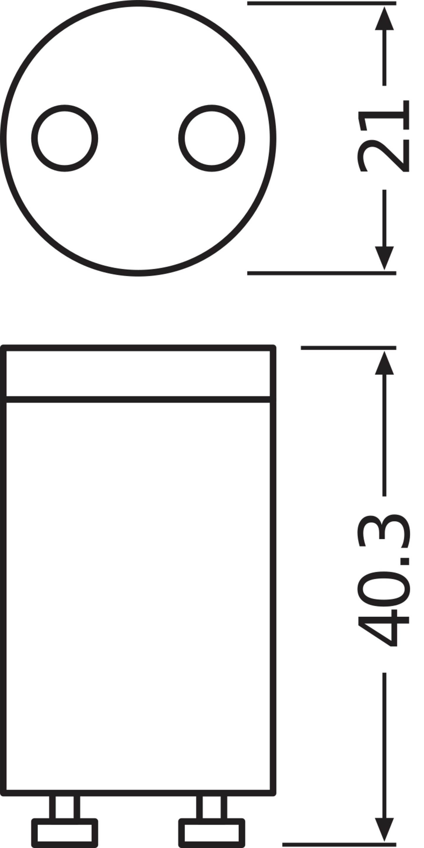 Sytytin OSRAM LED Starter Tube T8 EM/UN led-valoputkille 2kpl