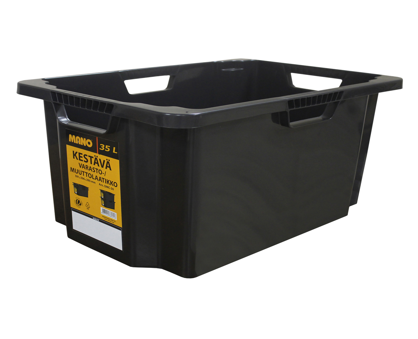 Käyttölaatikko Mano 35L musta 591x396x205mm