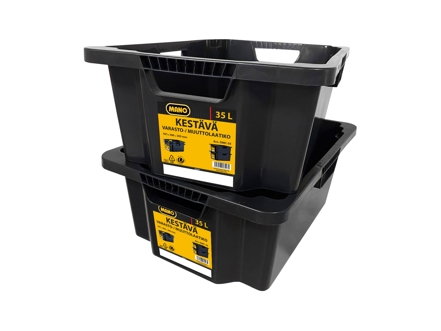 Käyttölaatikko Mano 35L musta 591x396x205mm