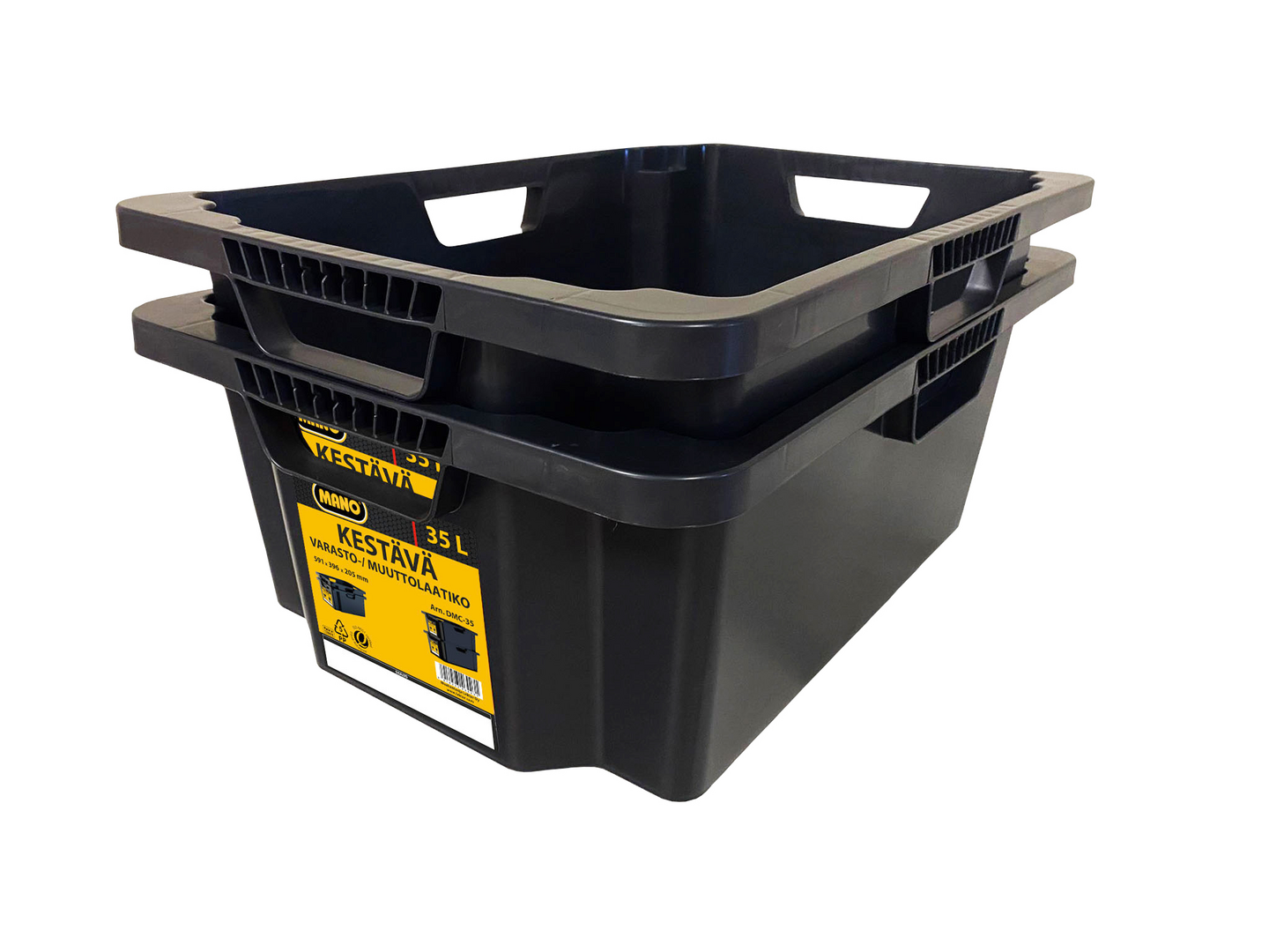 Käyttölaatikko Mano 35L musta 591x396x205mm