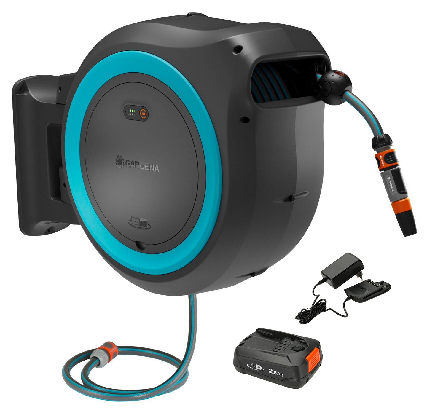 Seinäletkukela Gardena PowerRoll XXL 40m turkoosi