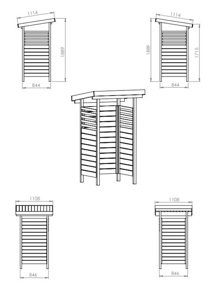Jätekatos Goodiy Vaahtera 84x84cm ruskea painekyllästetty