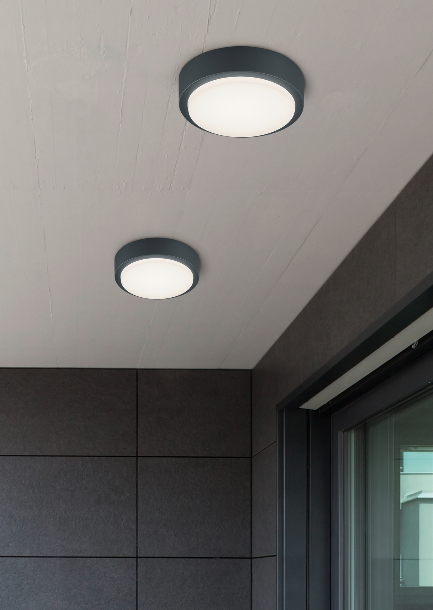 Seinävalaisin TRIO Breg led 8,5W IP54 antrasiitti