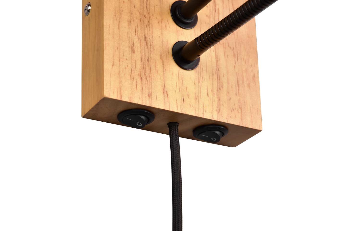 Seinävalaisin TRIO Nilam kiinteä led+E27 18 cm luonnonpuu/valkoinen