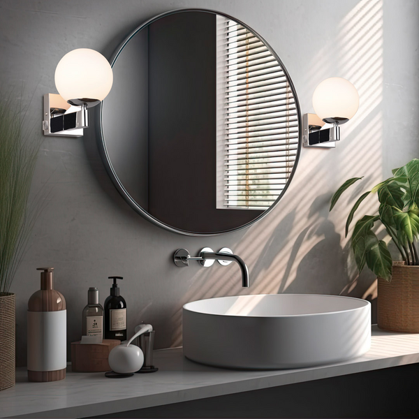 Seinävalaisin TRIO Kula E14 IP44 kromi