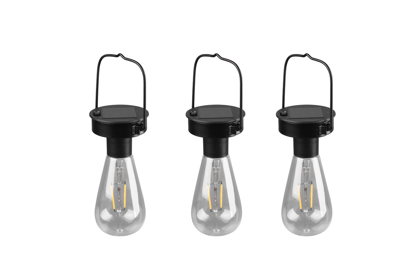 Aurinkokennoriippuvalaisin TRIO Campus led 3W 3kpl ladattava mattamusta