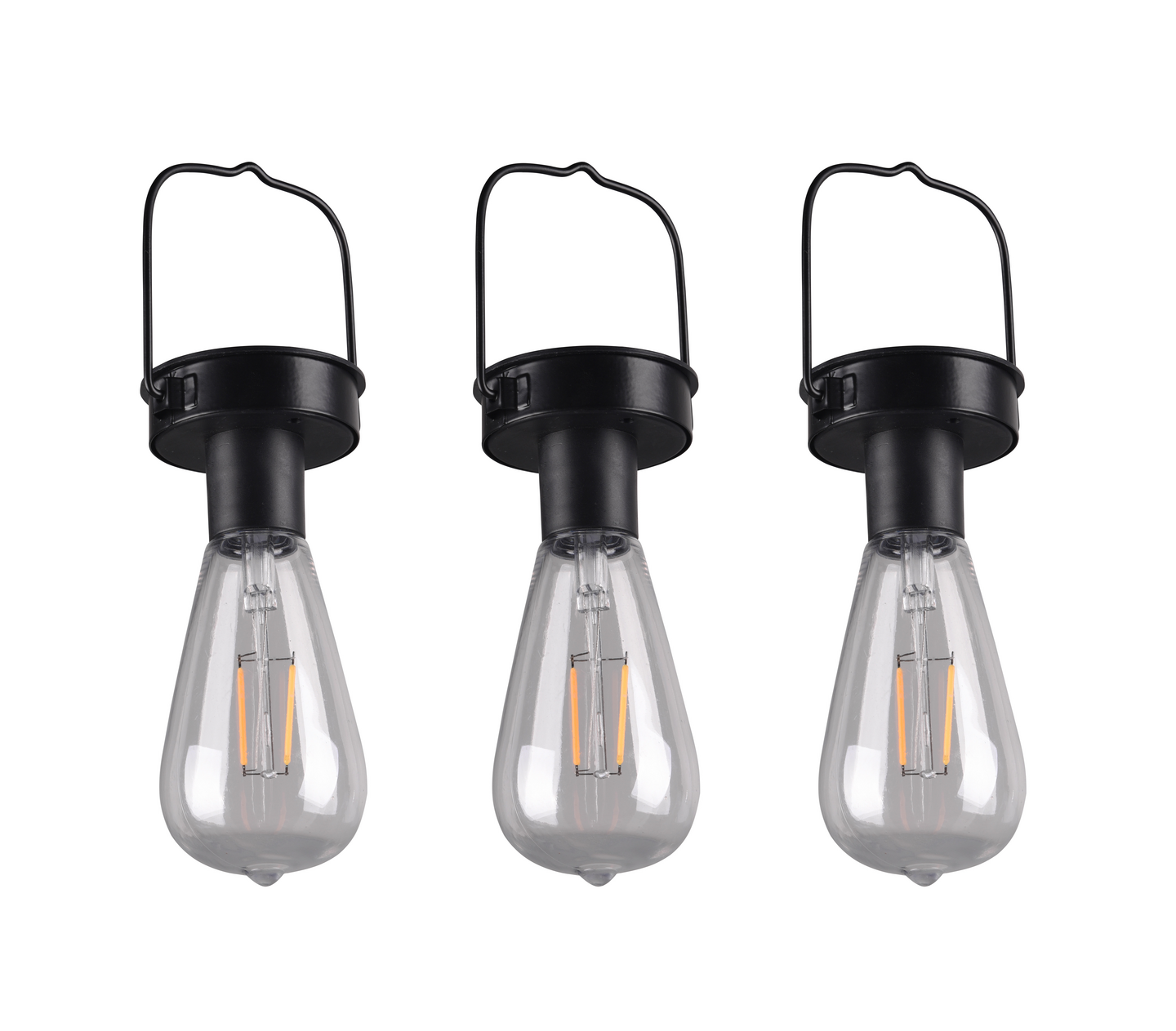 Aurinkokennoriippuvalaisin TRIO Campus led 3W 3kpl ladattava mattamusta