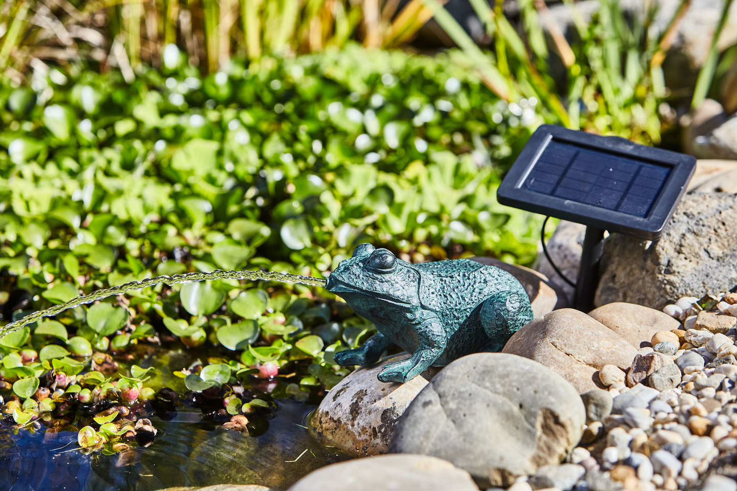 Suihkulähdepatsas sammakko Solar