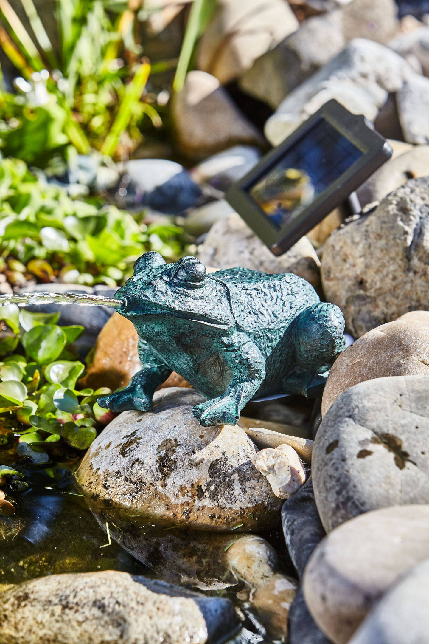 Suihkulähdepatsas sammakko Solar