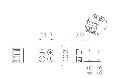 Liitin Hide-a-lite mekaaninen lisätarvike Wire-to-board 5kpl