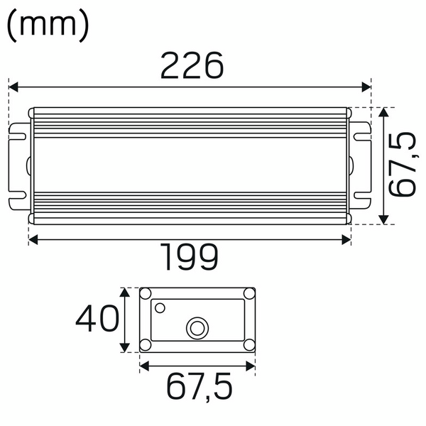 Elektroninen liitäntälaite Hide-a-lite led-muuntaja LXV 12VDC 150W IP67