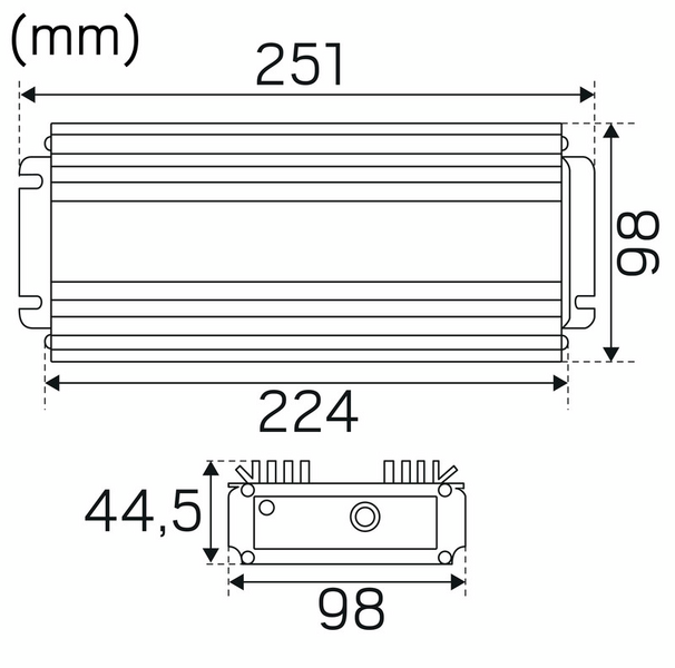 Elektroninen liitäntälaite Hide-a-lite led-muuntaja LXV 24VDC 300W IP67