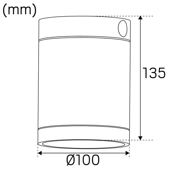 Pinta-asennusvalaisin Hide-a-lite Milo XL Down 3000K valkoinen