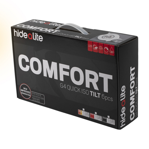 Alasvalo Hide-a-lite Comfort G4 Quick Iso Tilt IP44 650lm 7,5W 2700K 6-pack