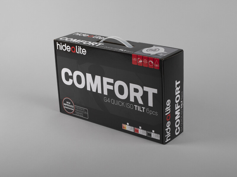 Alasvalo Hide-a-lite Comfort G4 Quick Iso Tilt IP44 690lm 7,5W 3000K 6-pack