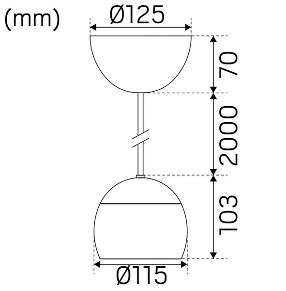 Ripustusvalaisin Hide-a-lite Globe G2 IP20 640lm 8W 2700K Wh
