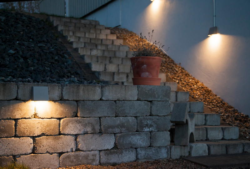 Ulkoseinävalaisin Hide-a-lite Edge Harmaa 3000k