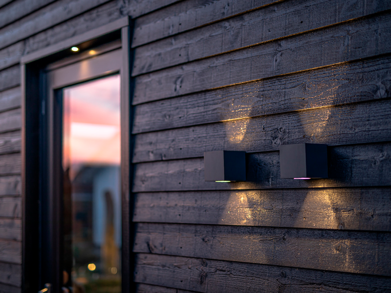 Ulkoseinävalaisin Hide-a-lite Cube Ii Antrasiitti 3000k