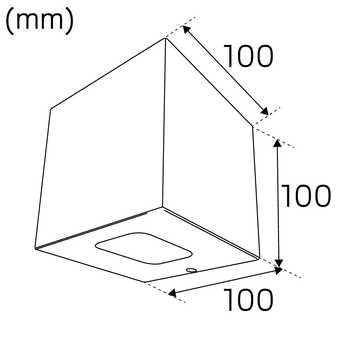 Ulkoseinävalaisin Hide-a-lite Cube Ii Antrasiitti 3000k
