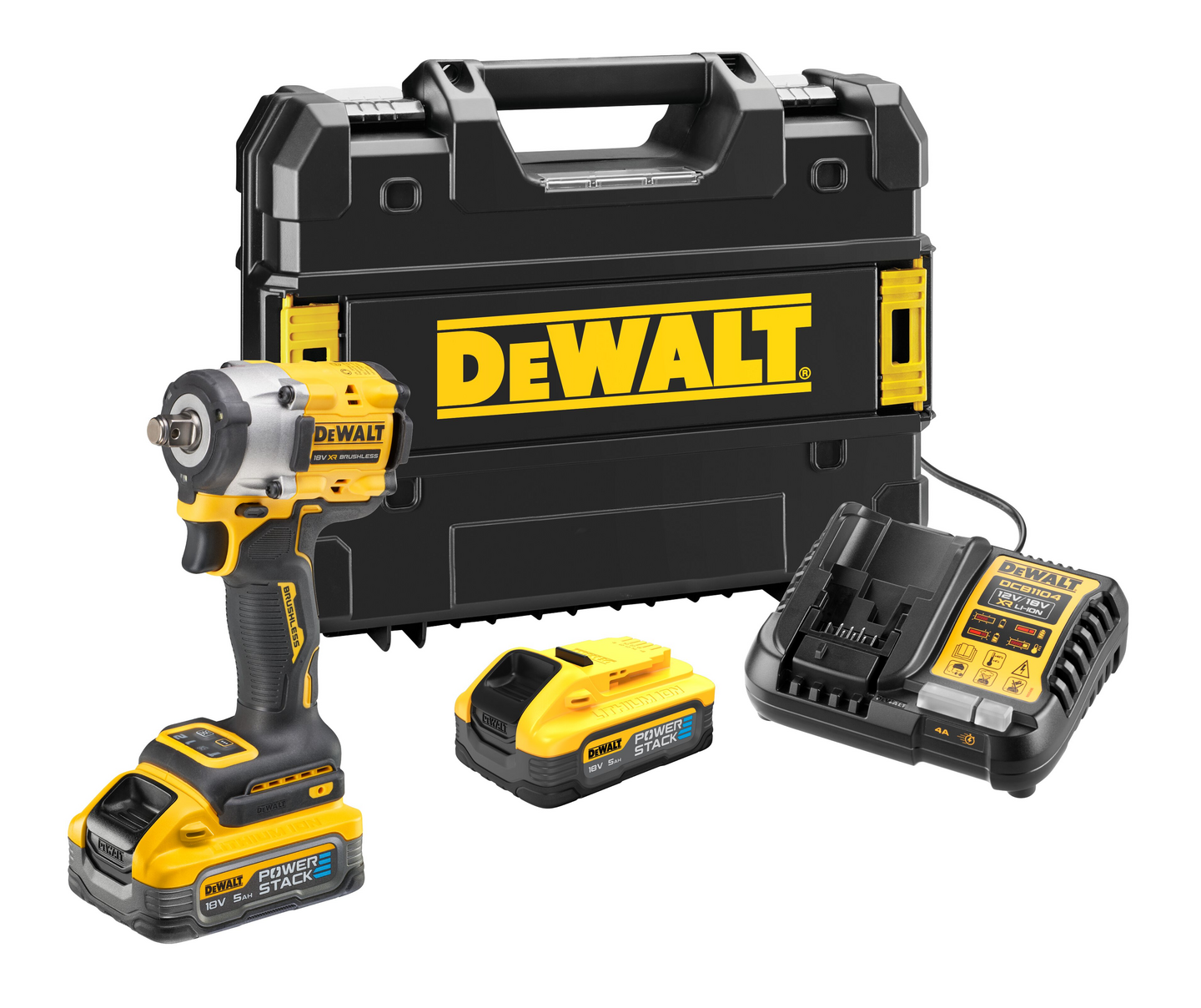 Akkumutterinväännin DeWalt DCF921H2T 18V XR 2x5,0Ah