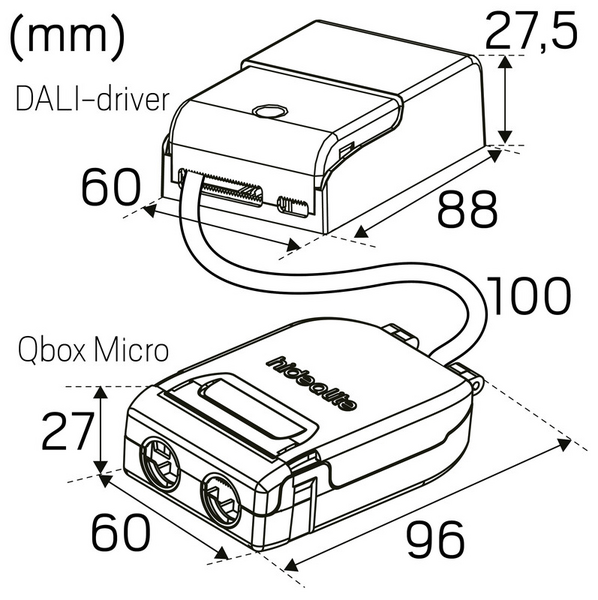Elektroninen liitäntälaite IP20 120MA-350MA 14W Da2/push