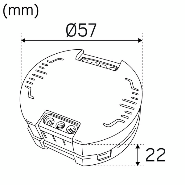 Elektroninen liitäntälaite Hide-a-lite Jolly Round 350mA