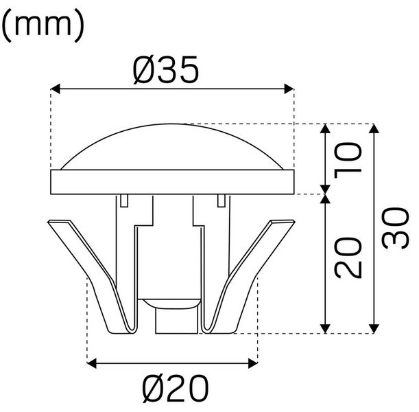 Uppovalaisin Hide-a-lite Deco I 3000K 1,2W valkoinen