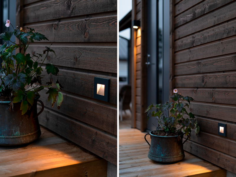 Ulkoseinävalaisin Hide-a-lite Indicate Multi antrasiitti