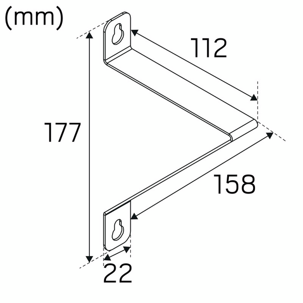 Mekaaninen lisätarvike Hide-a-lite seinäkiinnike Liteline 45°