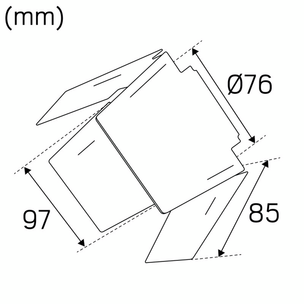 Häikäisysuoja Hide-a-lite Barndoors Focus 76mm valkoinen