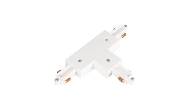 Kiskotarvike Hide-a-lite LiteTrac T-liitin 1-vaihe sisä valkoinen