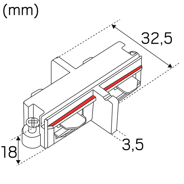 Kiskotarvike Hide-a-lite LiteTrac jatko 1-vaihe valkoinen