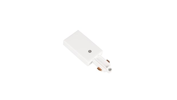 Kiskotarvike Hide-a-lite LiteTrac liitin 1-vaihe vasen valkoinen