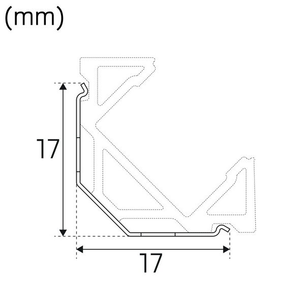 Valaisinkiinnike Hide-a-lite Art Corner 2kpl alumiini