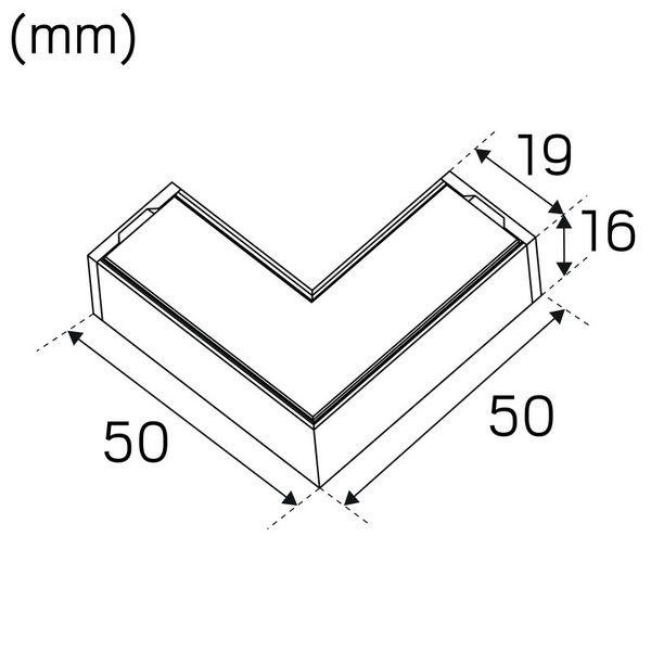Led-profiili Hide-a-lite Led Extend G2 Corner 90° 55lm 2700K Dim valkoinen