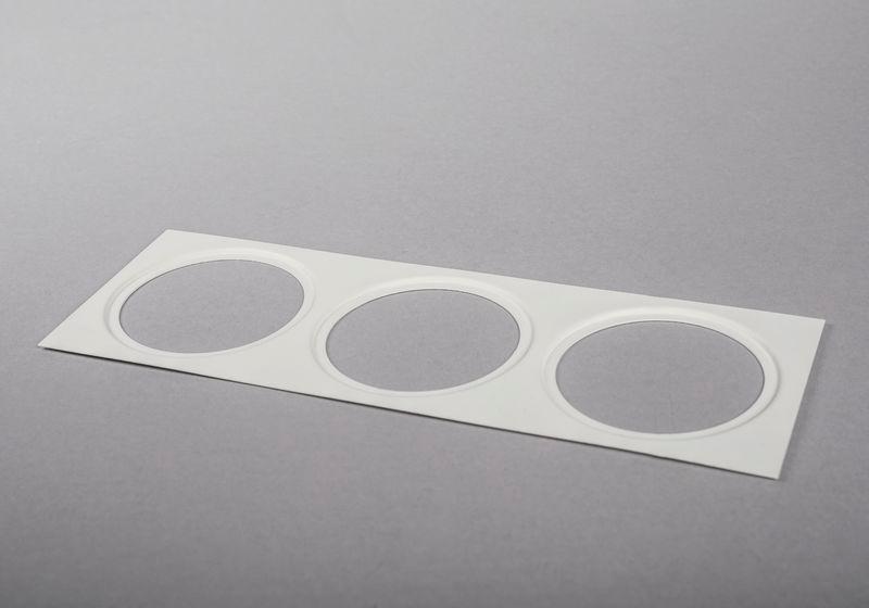 Mekaaninen lisätarvike Hide-a-lite koristekehys III Ø85mm valkoinen