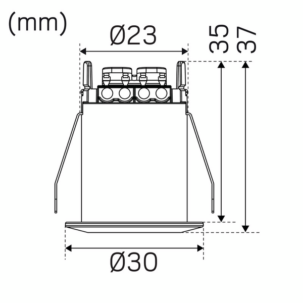 Led-alasvalo Hide-a-lite Core Smart IP44 30lm 15° 1,2W 2700K valkoinen