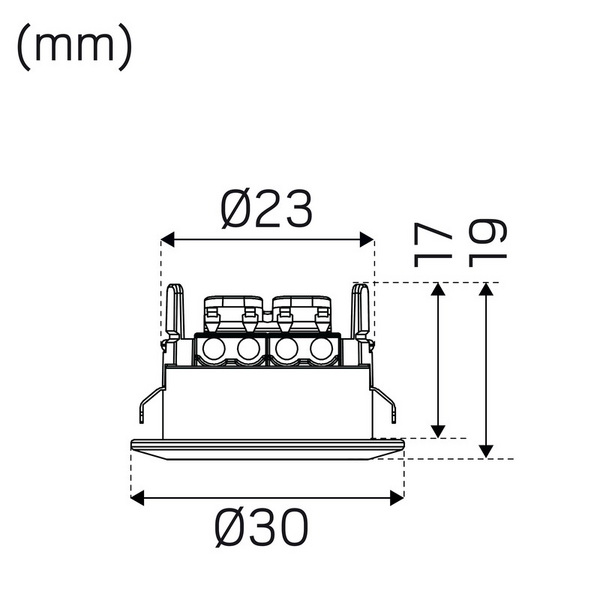 Led-alasvalo Hide-a-lite Core Smart IP44 70lm 120° 1,2W 2700K valkoinen