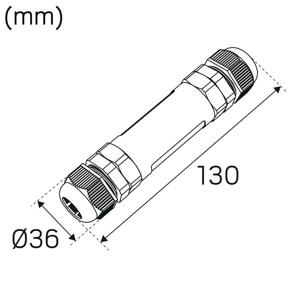 Välijohto Hide-a-lite maaliitos suora 5P IP68