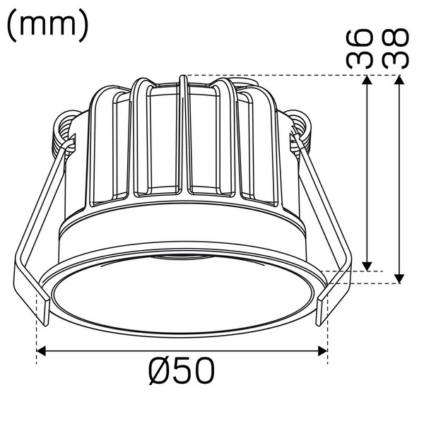Led-alasvalo Hide-a-lite Optic Deep XS IP44 230lm 4W 2700K valkoinen