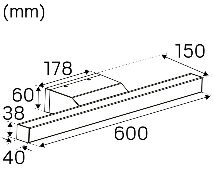 Kalustevalaisin Mirro Hide-a-lite IP44 1370lm himmennettävä valkoinen