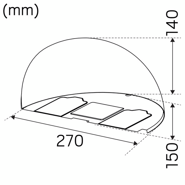 Ulkoseinävalaisin Arc Hide-a-lite valkoinen
