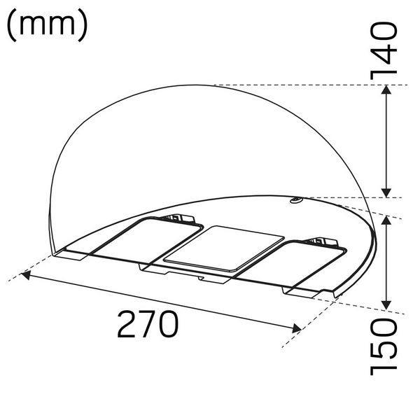 Ulkoseinävalaisin Arc Hide-a-lite pistorasia valkoinen