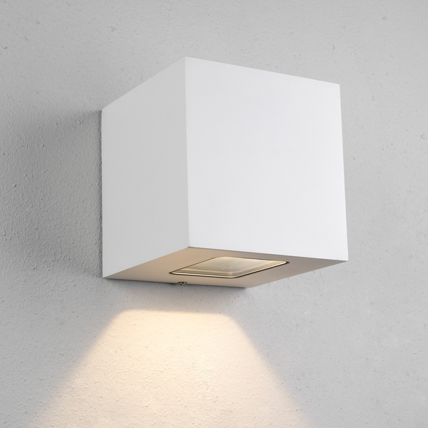 Ulkoseinävalaisin Cube Xl I Hide-a-lite IP65 925lm 12,5w valkoinen
