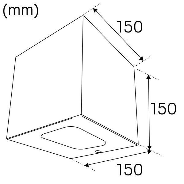 Ulkoseinävalaisin Cube Xl I Hide-a-lite IP65 925lm 12,5w harmaa