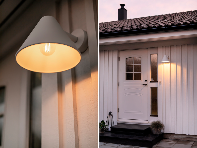 Ulkoseinävalaisin Peak Hide-a-lite E27 Valkoinen