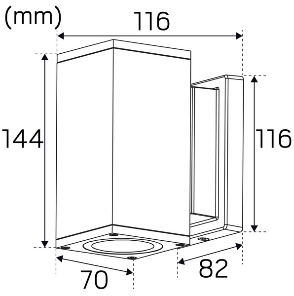 Ulkoseinävalaisin Bloc Ii Hide-a-lite harmaa 3000k