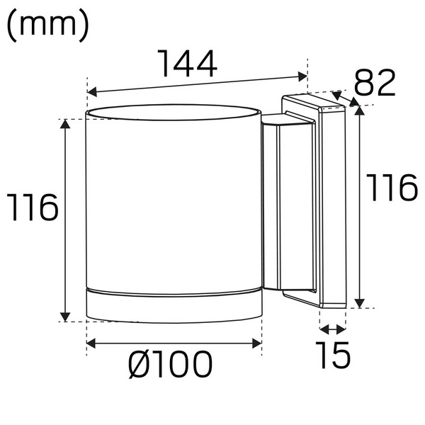 Seinävalaisin Hide-a-lite Milo XL I 3000K antrasiitti