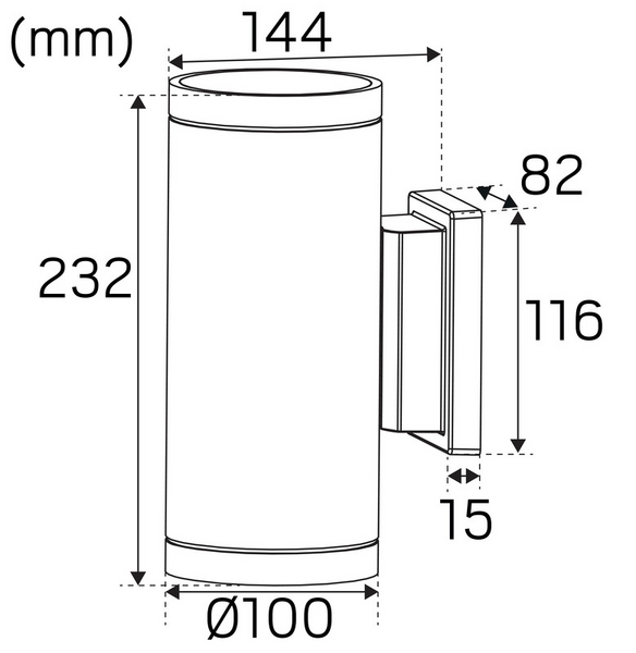 Seinävalaisin Hide-a-lite Milo XL II 3000K antrasiitti