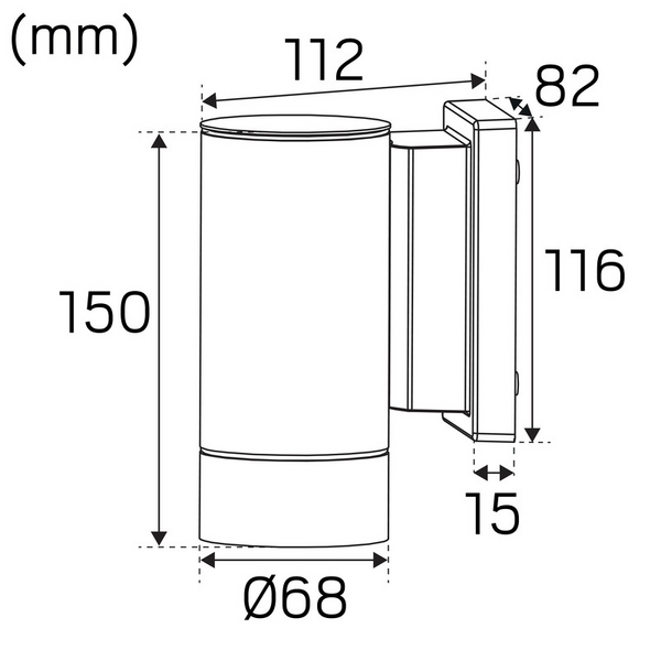 Seinävalaisin Hide-a-lite Milo I GU10 harmaa
